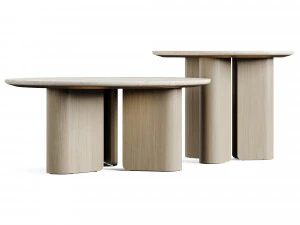 Arhaus Jaira Coffee Circles Table Close 3D Model