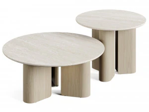 Arhaus Jaira Coffee Circles Table Close 3D Model