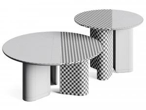 Arhaus Jaira Coffee Circles Table Close 3D Model