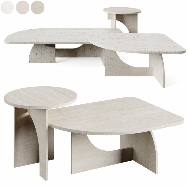 Gallotti Radice Selce Coffee Table GallottiRadice 3D मॉडल .c4d .max .obj .3ds .fbx .stl .blend