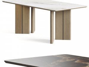 Laskasas Ponza Dining Table 3D Model