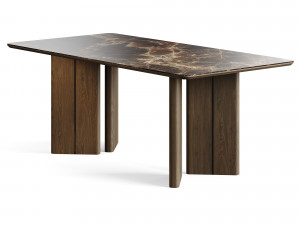Laskasas Ponza Dining Table 3D मॉडल