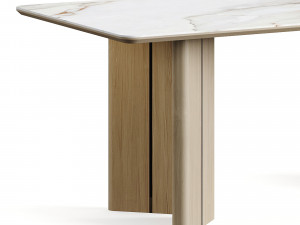 Laskasas Ponza Dining Table 3D मॉडल