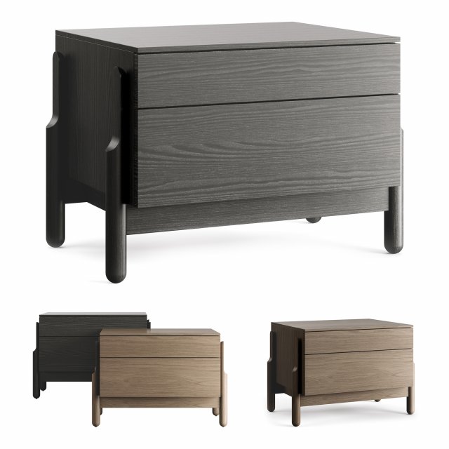 ZEGEN ASH BEDSIDE TABLE 3D Model .c4d .max .obj .3ds .fbx .stl .blend 