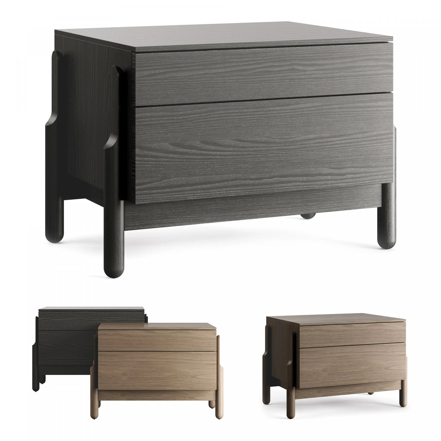 ZEGEN ASH BEDSIDE TABLE 3D Model .c4d .max .obj .3ds .fbx .stl .blend 