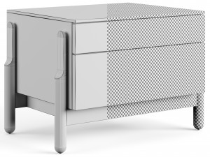 ZEGEN ASH BEDSIDE TABLE 3D Model