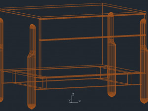 ZEGEN ASH BEDSIDE TABLE 3D Model