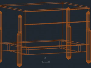 ZEGEN ASH BEDSIDE TABLE 3D Model
