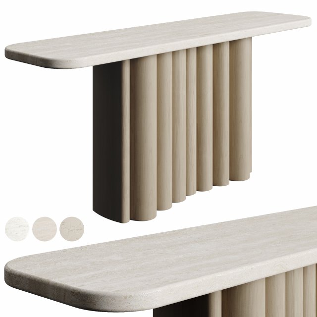 Sixpenny Enzo Console Table 3D मॉडल .c4d .max .obj .3ds .fbx .stl .blend 
