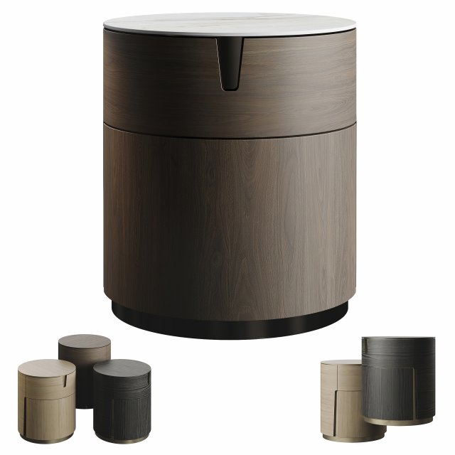 Porada Tylsa Night 54 Bedside Table Model 3D .c4d .max .obj .3ds .fbx .stl .blend 