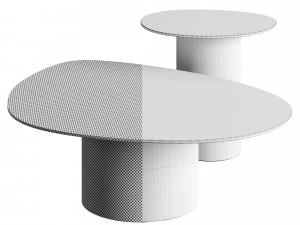 Calligaris Mushroom Coffee TopTables Marble 3D Model