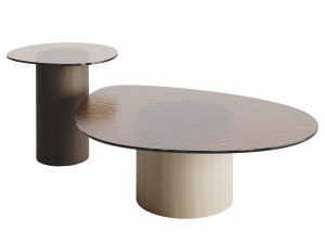 Calligaris Mushroom Coffee TopTables Glass Modelo 3D