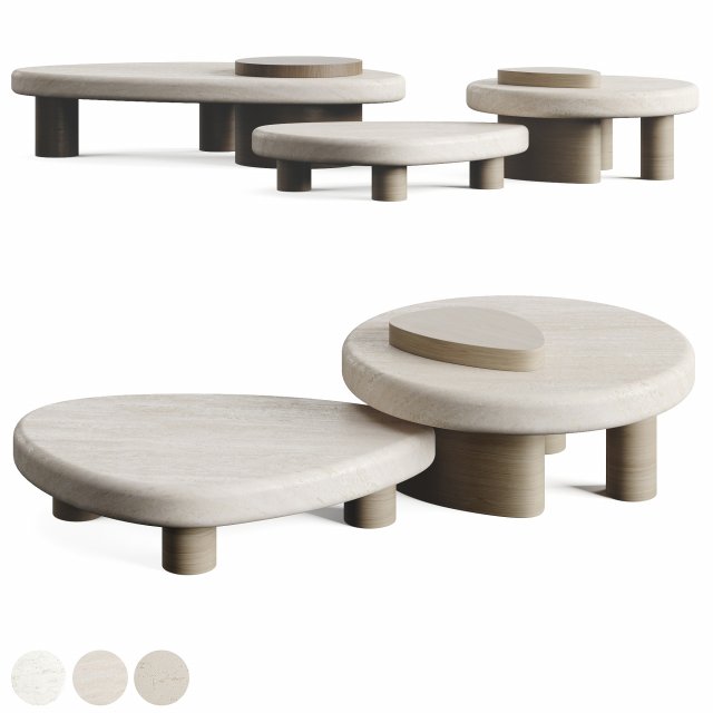 Trussardi Larry Coffee Table Model 3D .c4d .max .obj .3ds .fbx .stl .blend 