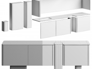 Carpanese Home Erice Bookshelf Rising Collection 3D Model