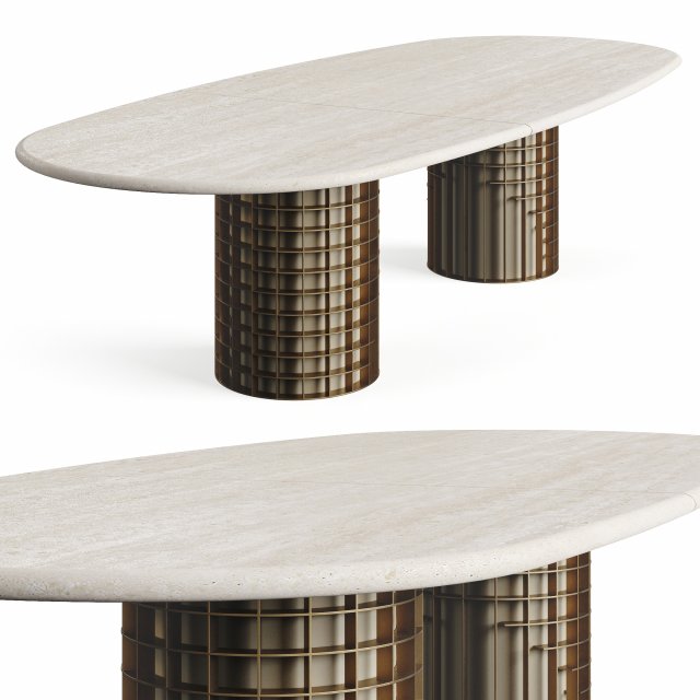 Shake Design NEW SAHARA Stone Table 2023 3D 모델 .c4d .max .obj .3ds .fbx .stl .blend 