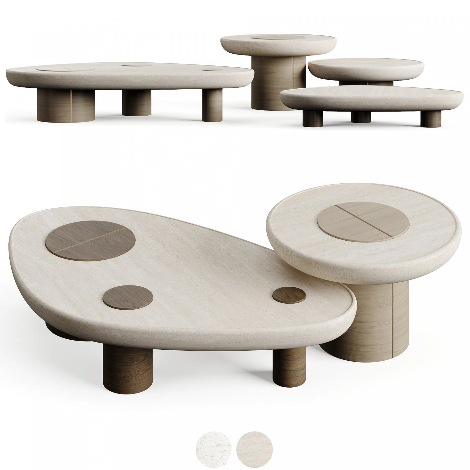 LuxLucia Casa PIERRE Coffee Table 3D Model .c4d .max .obj .3ds .fbx .stl .blend