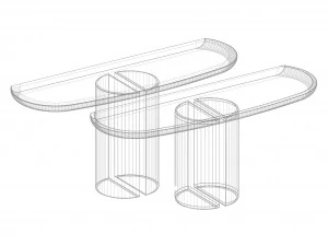 LuxLucia Casa DYNASTY Console Table 3D Model