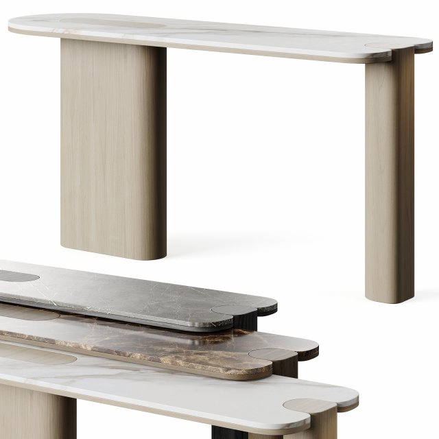 LuxLucia Casa ROSIE Circle Console Table 3D मॉडल .c4d .max .obj .3ds .fbx .stl .blend 