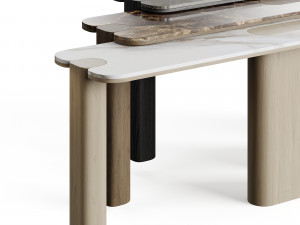 LuxLucia Casa ROSIE Circle Console Table 3D मॉडल