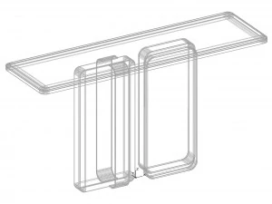 Homary Narrow Console Table 3D Model