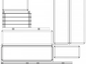 Homary Narrow Console Table 3D Model