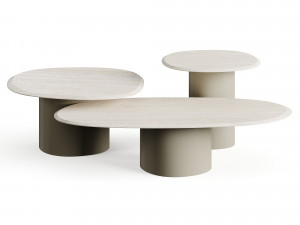 Carpanese Home Pebble Stone Table Rising Collection 3D-Modell