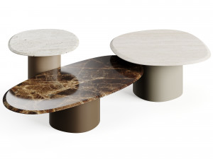 Carpanese Home Pebble Stone Table Rising Collection 3D-Modell