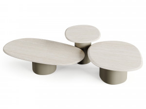 Carpanese Home Pebble Stone Table Rising Collection 3D-Modell