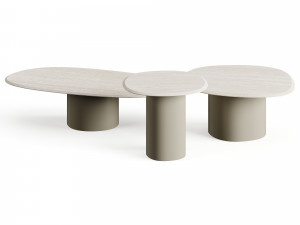 Carpanese Home Pebble Stone Table Rising Collection 3D-Modell