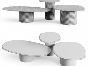 Carpanese Home Pebble Stone Table Rising Collection 3D-Modell