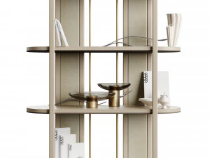 Frato FIRENZE 带装饰书柜 3D 模型