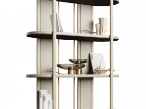 Frato FIRENZE Bookcase with Decoration Modello 3D