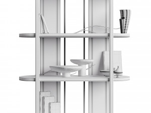 Frato FIRENZE Bookcase with Decoration Modello 3D