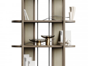 Frato FIRENZE Bookcase with Decoration Modello 3D