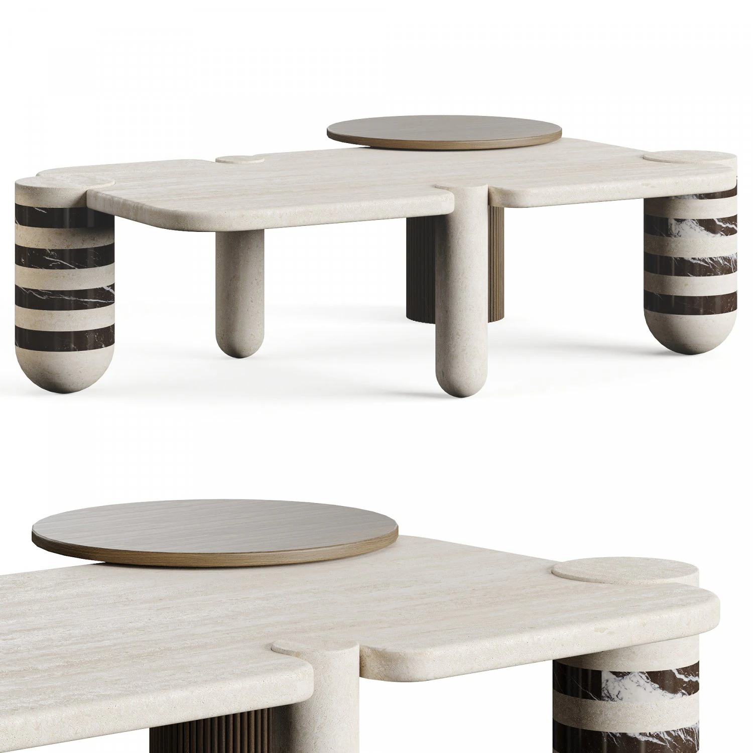 Mezzo Edith Center Table 3D Model .c4d .max .obj .3ds .fbx .stl .blend