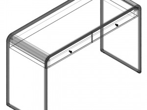 Westelm Waterfall Write Desk Modelo 3D