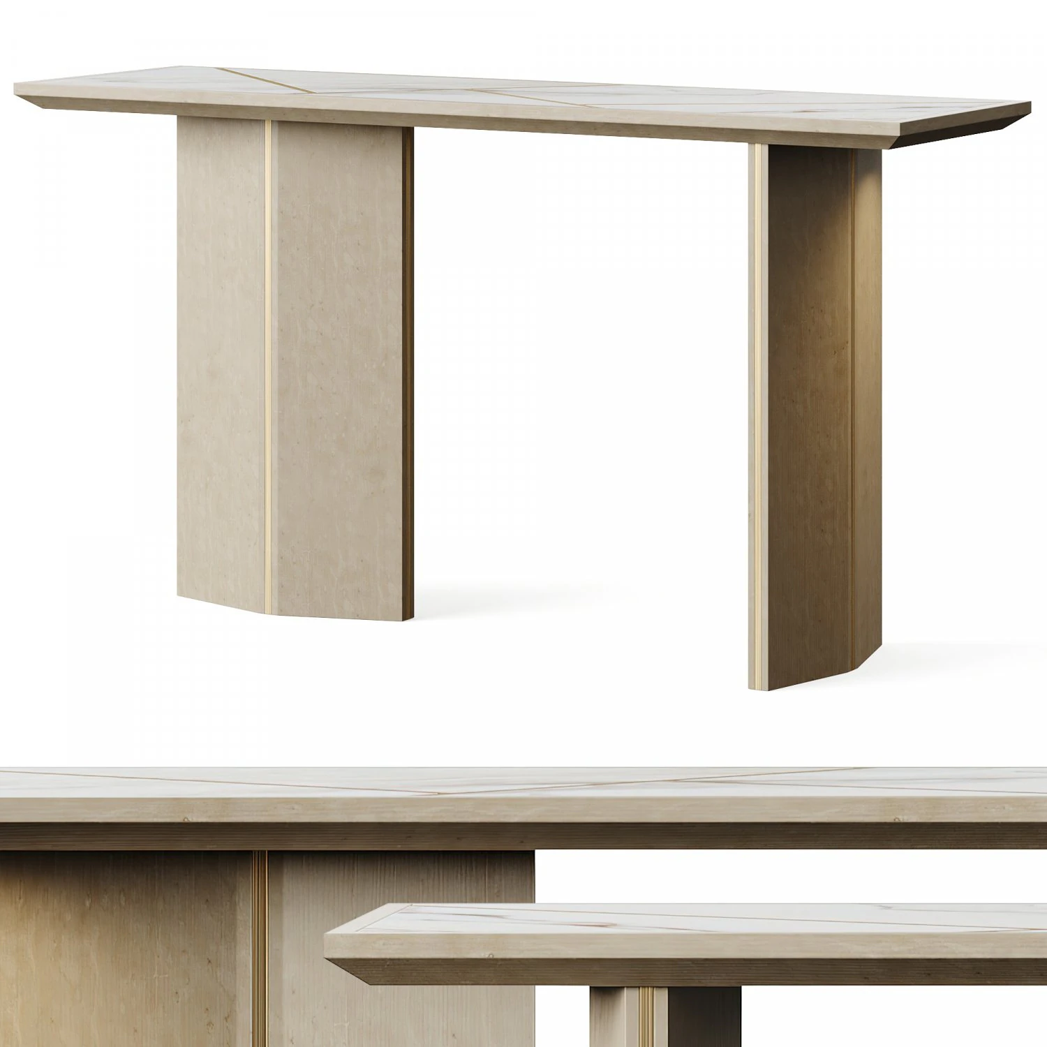 Casa Magna Lorca Console Table 2024 3D Model .c4d .max .obj .3ds .fbx .stl .blend 