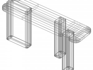 Rosie Console Table by Luxlucia Casa Model 3D