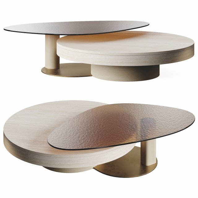 LuxLucia Casa OASIS V2 Coffee Table 3D 모델 .c4d .max .obj .3ds .fbx .stl .blend 