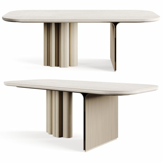 LuxLucia Casa OASIS V220DT2 Dining Table 3D Модель .c4d .max .obj .3ds .fbx .stl .blend 