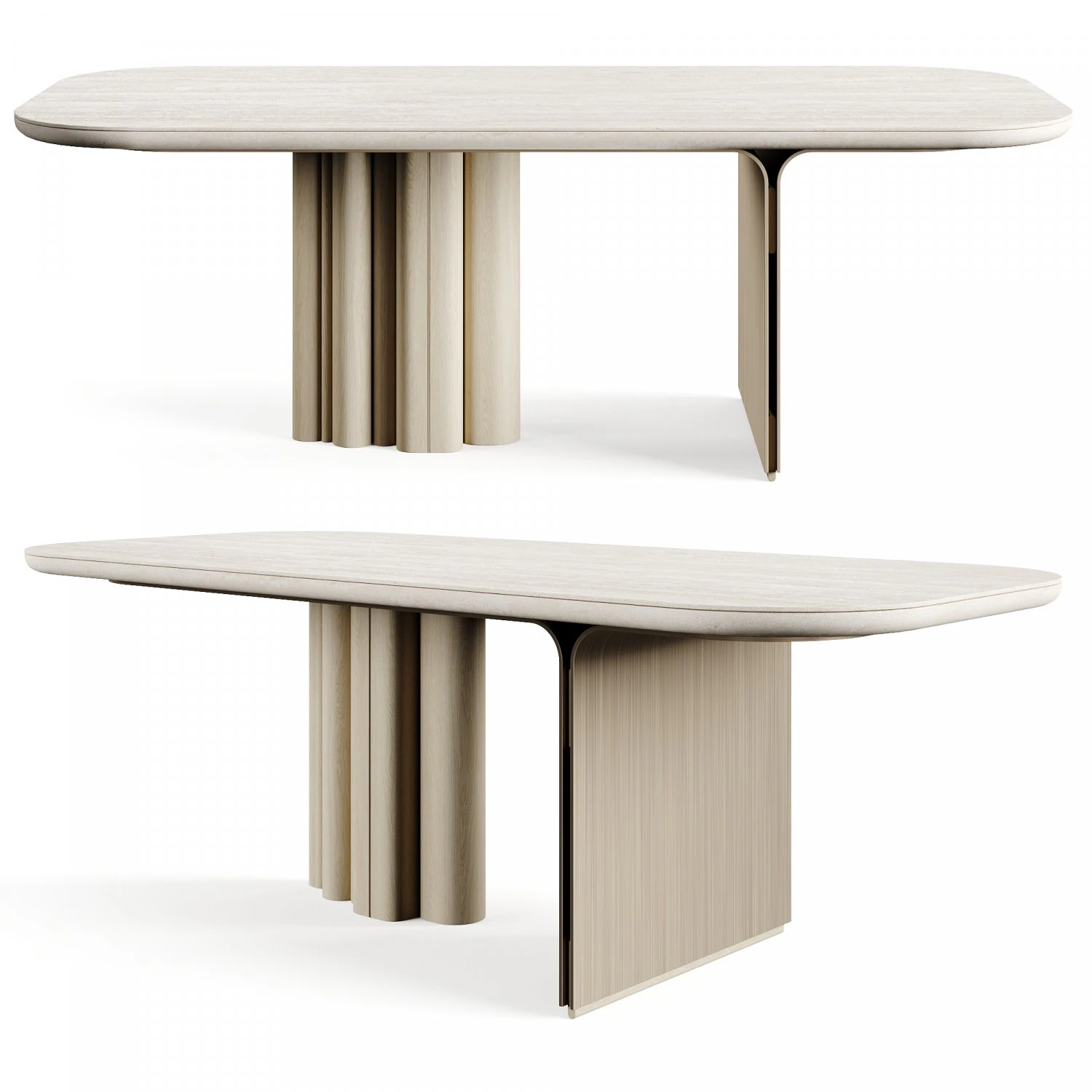 LuxLucia Casa OASIS V220DT2 Dining Table 3D Model .c4d .max .obj .3ds .fbx .stl .blend 