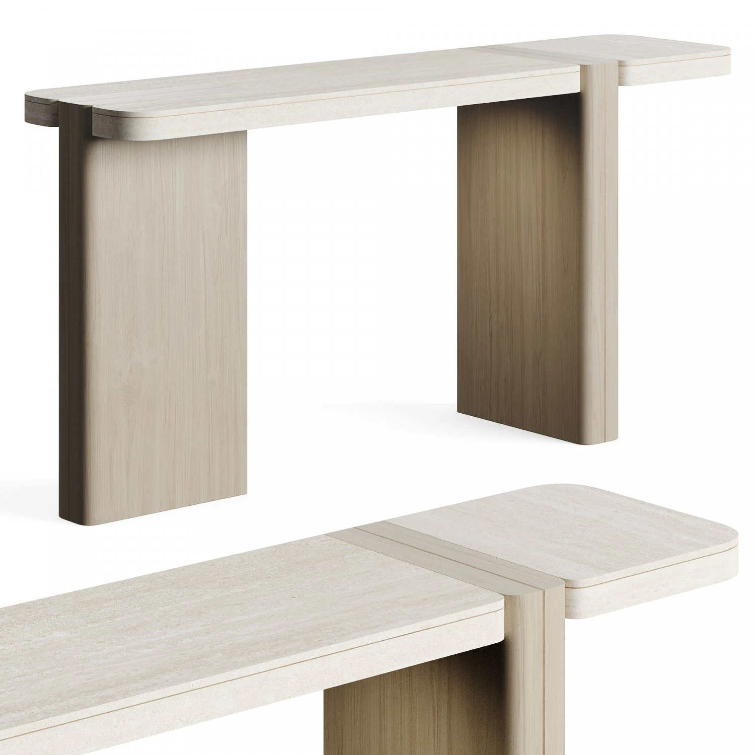 ROSIE TRAVERTINE Console LuxLucia Casa 3D Model .c4d .max .obj .3ds .fbx .stl .blend 