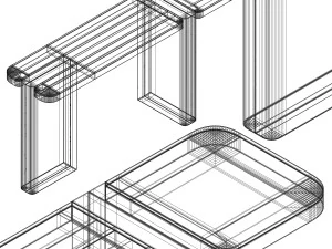 ROSIE TRAVERTINE Console LuxLucia Casa 3D Model