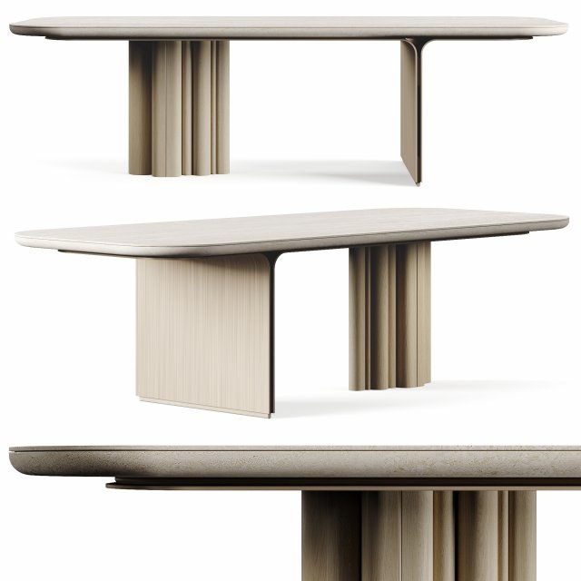 LuxLucia Casa OASIS V280DT1 Dining Table 3D Model .c4d .max .obj .3ds .fbx .stl .blend 