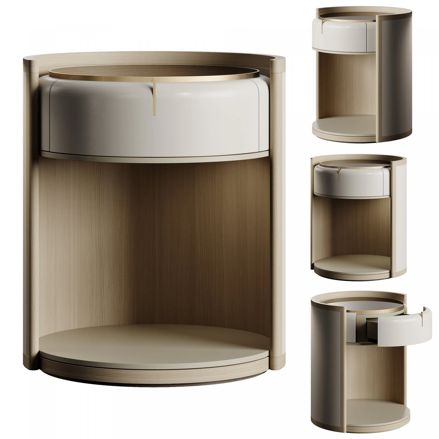 Frato ARLES Bedside Table 3D Model .c4d .max .obj .3ds .fbx .stl .blend 