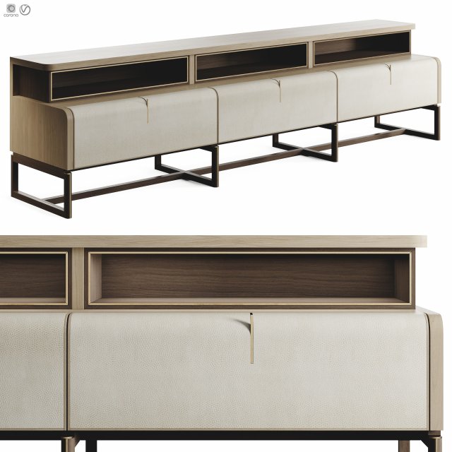 Frato ARLES TV UNIT Sideboard 3D Modell .c4d .max .obj .3ds .fbx .stl .blend