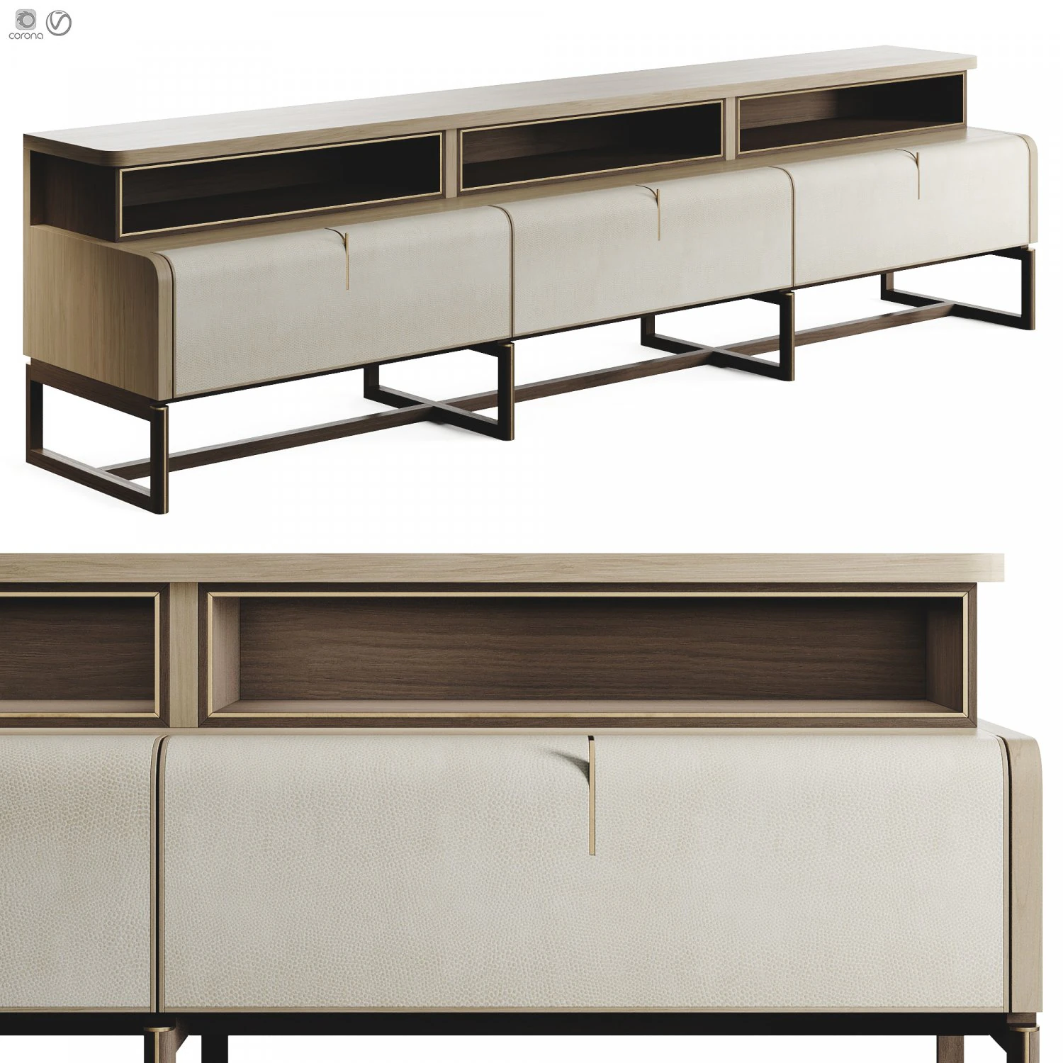 Frato ARLES TV UNIT Sideboard 3D Model .c4d .max .obj .3ds .fbx .stl .blend