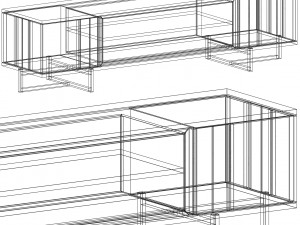 Frato Georgia TV Unit Sideboard 3Dモデル