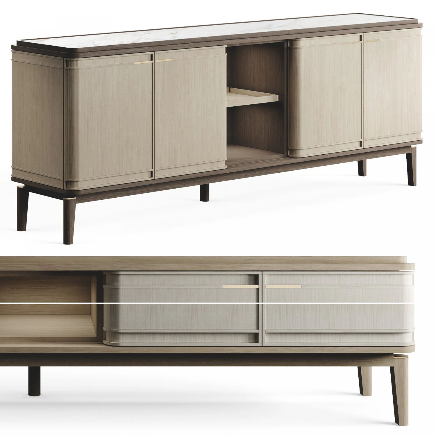 FRATO AUSTIN Sideboard 3D Model .c4d .max .obj .3ds .fbx .stl .blend 