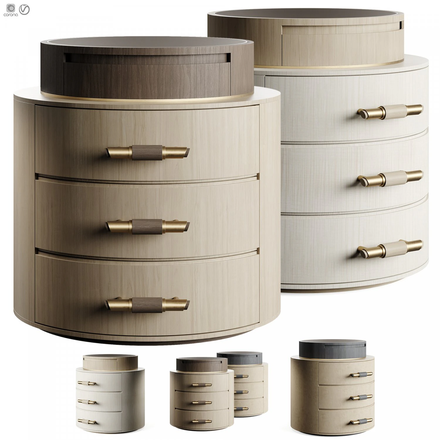 Frato TULSA Bedside 3D Model .c4d .max .obj .3ds .fbx .stl .blend 